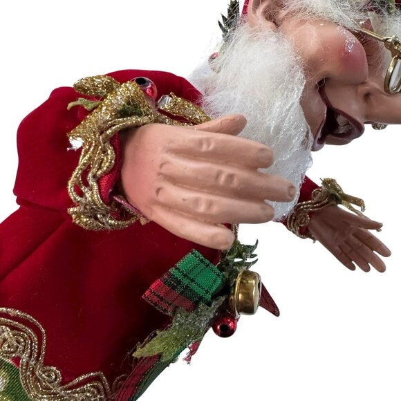 Mark Roberts Hollyberry Elf Stocking Holder 13.5” Christmas Elf #51–42174 Boxed - Picture 8 of 14